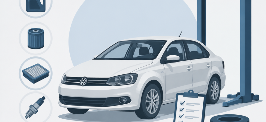 Какие работы входят в первое техническое обслуживание Polo Sedan